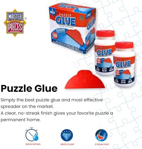 Clear liquid craft adhesive bottle close up demonstrating the transparent glossy finish on a completed hobby game.