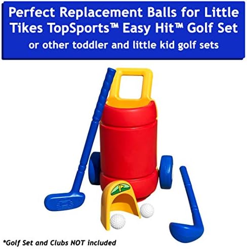 Toddler using Botabee replacement golf ball with plastic club
