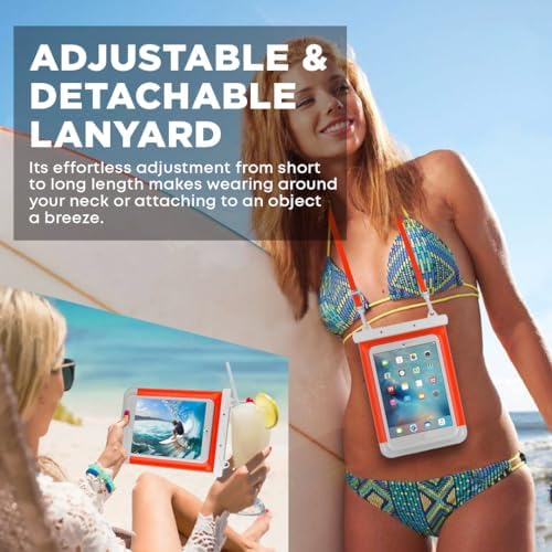 Surf System waterproof tablet case protecting device from sand