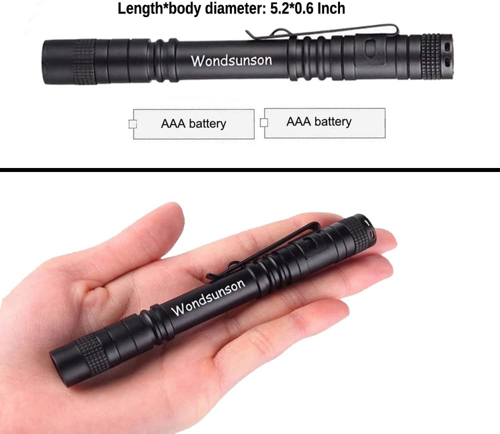Wondsunson 2 pack red light flashlights side by side