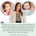Three pack of baby safety USB charger covers in white