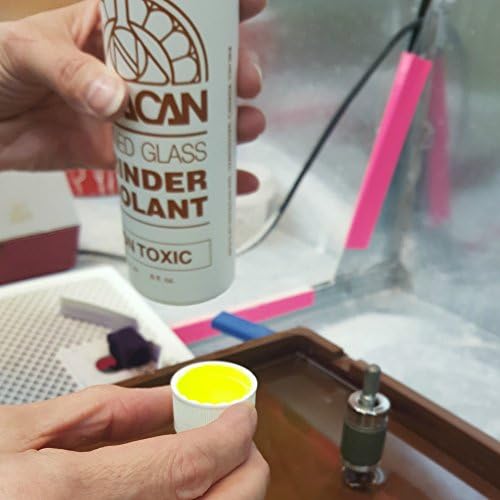 Authentic imported USA glass grinder coolant liquid solution for schools and professional studios.