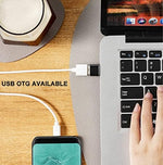 Compact USB C adapter pack showcasing side-by-side port compatibility on a modern laptop chassis.