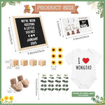 Authentic eleven piece baby reveal kit with sonogram picture frame and plush bear toy prop