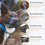 Premium lightweight PVC mesh pet mask designed to prevent scavenging and chewing outdoors