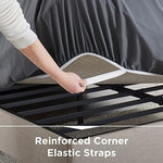 Detail of Empyrean fitted sheet secure corner elastic straps