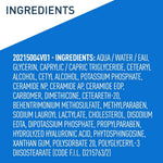 List of ingredients on a blue background with 'INGREDIENTS' at the top.