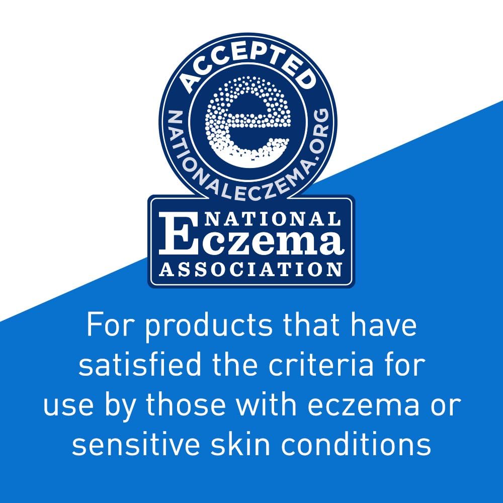 National Eczema Association logo with text on a blue and white background