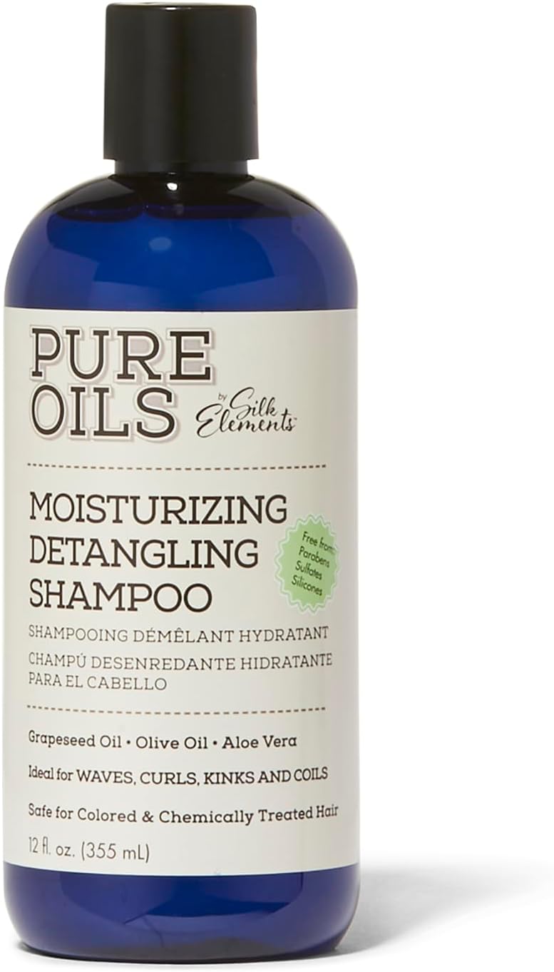 Silk Elements Pure Oils Moisturizing Detangling Shampoo front view bottle