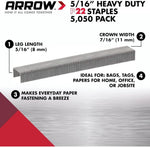 Arrow 5/16 inch staples stack view for office use