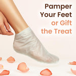 Side angle shot of Bloomora foot mask individual pouch