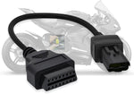 AMHTDOL Ducati 4 pin to 16 pin OBD2 adapter front connector view