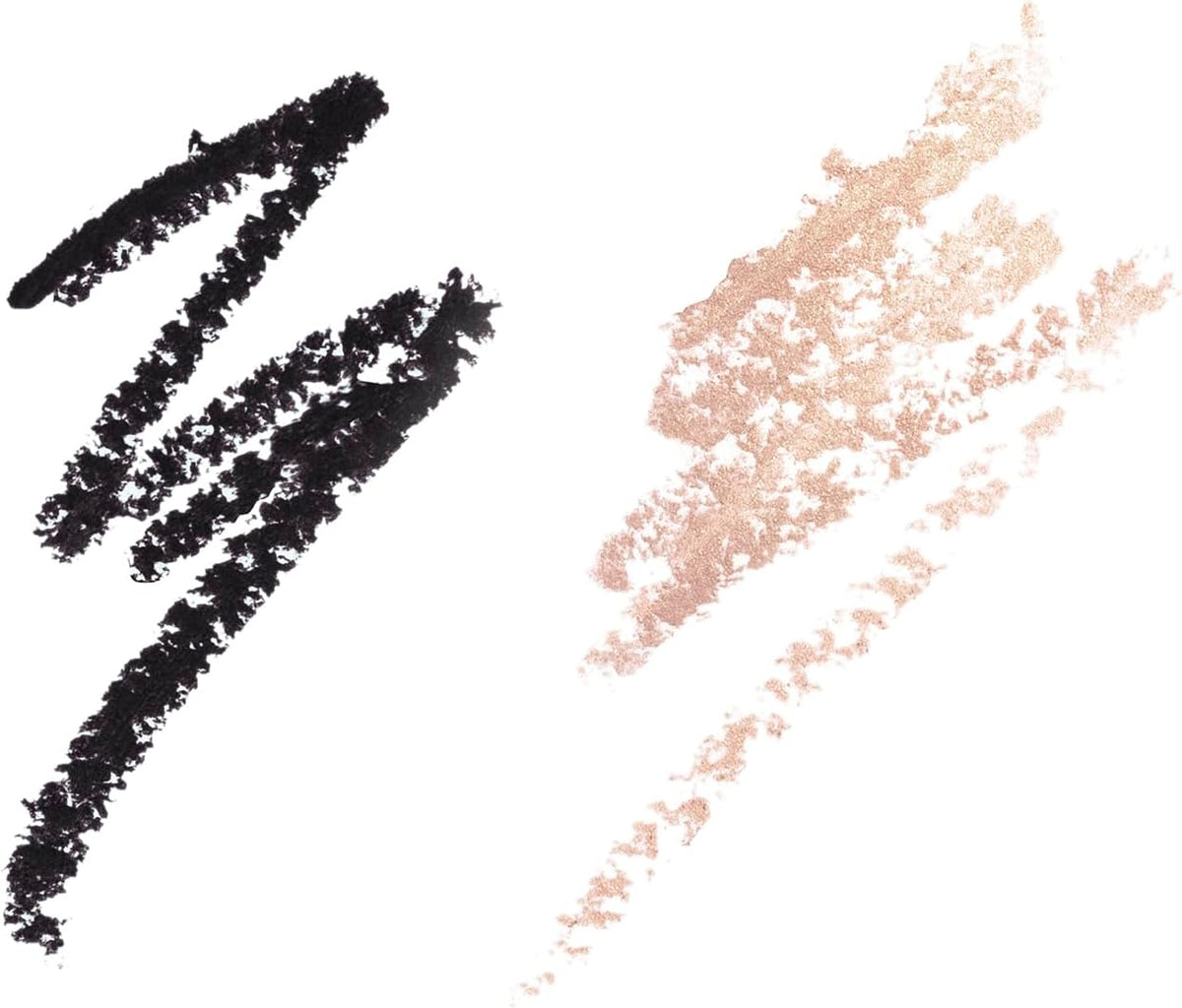 Dual ended long wear eye pencil showing the matte black side sharpened tip