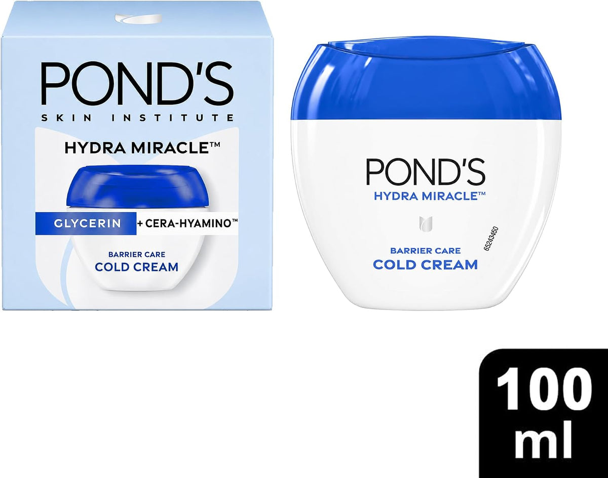 Pond's Moisturising Cold Cream 100ml jar packaging angle