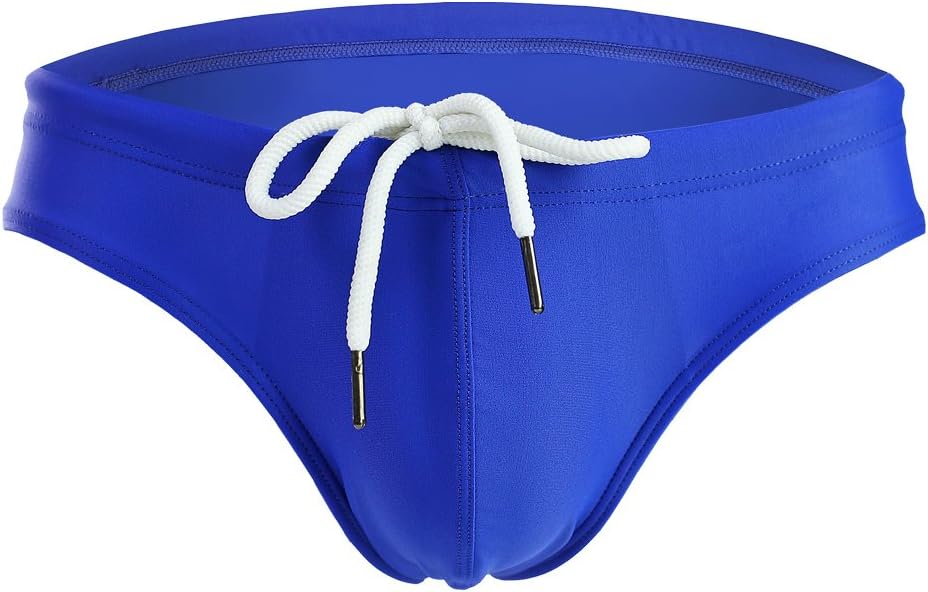 Mens Solid Swim Briefs Drawstring Bikini Sport Swimsuit - Image 13