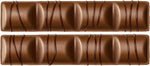 Kinder Bueno wafer bar showing creamy hazelnut filling cross section