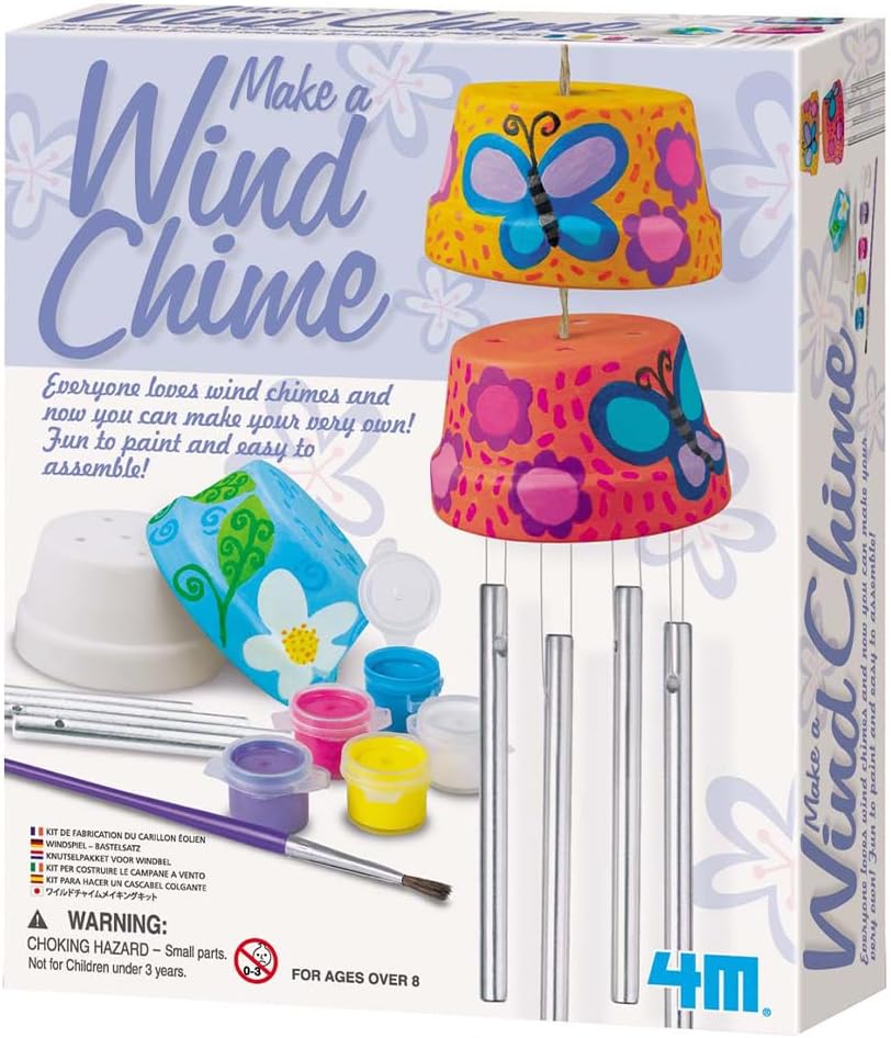 Toysmith 4M Make A Wind Chime Kit front view showing craft supplies