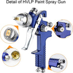 Side profile of the Hotorda HVLP spray gun showing ergonomic handle design