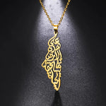 YILUOCD Arabic calligraphy necklace worn by model
