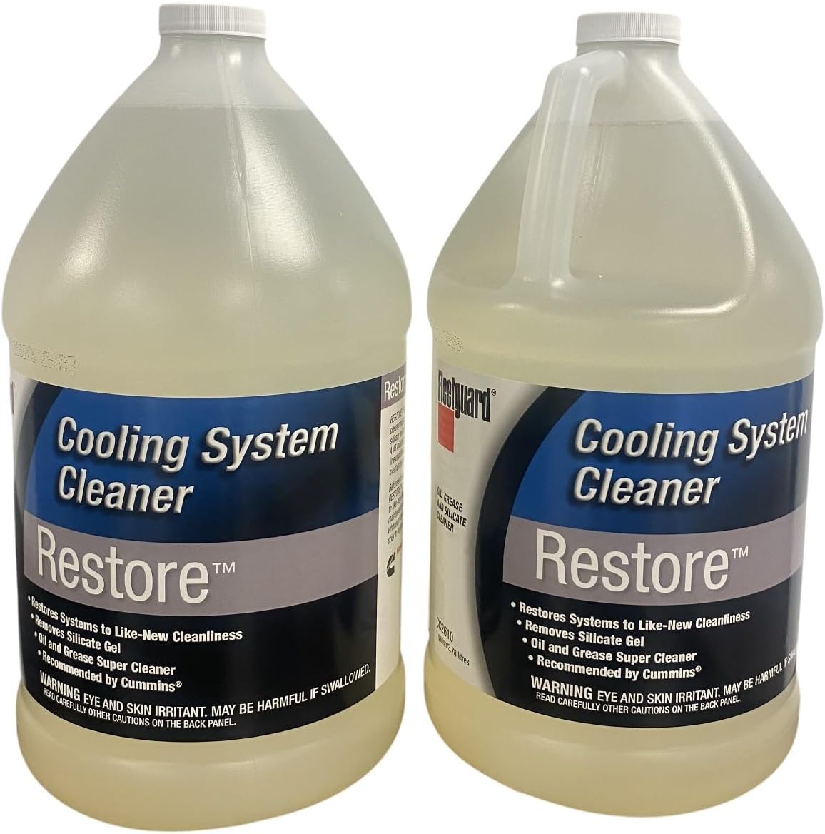 Fleetguard CC2610 Restore cooling system cleaner twin pack front view heavy duty radiator flush