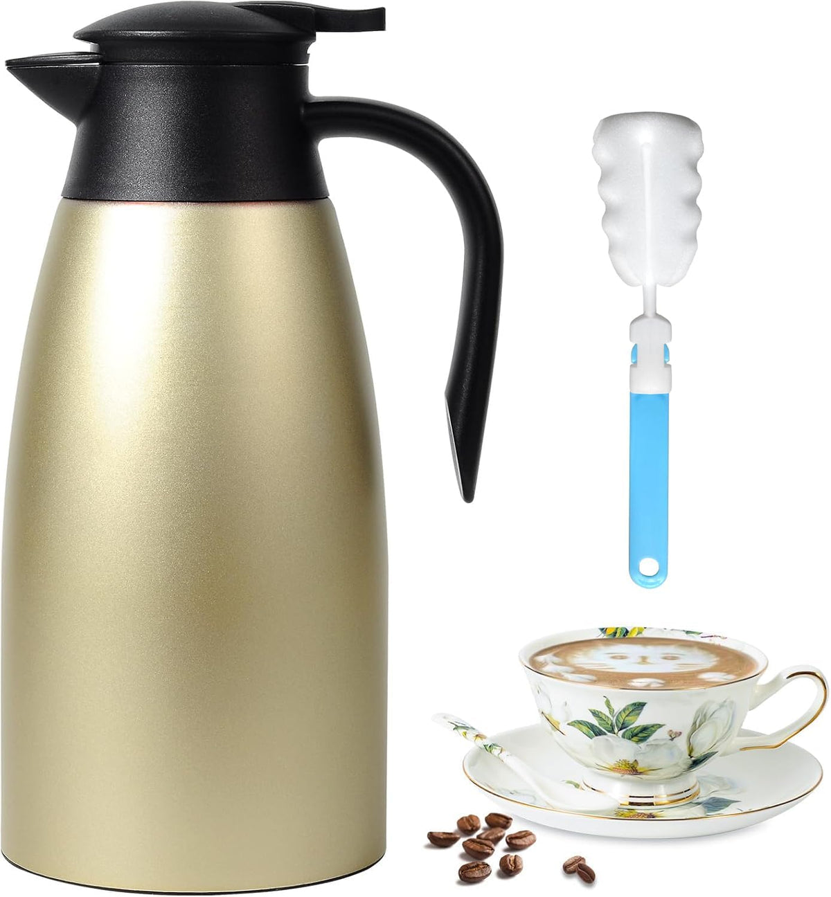 70 Oz Updated Insulated Stainless Steel Carafe, Double Walled Vacuum Coffee Carafe-Keeping Hot Coffee & Water Hot for 12Hours(Red) - Image 15