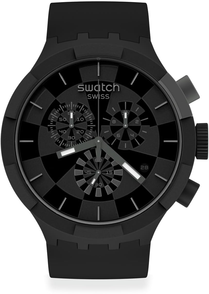 Swatch Big Bold Chrono Checkpoint Black front view watch