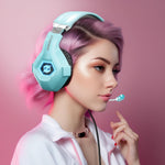 Ozeino gaming headset multi-platform compatibility adapter view