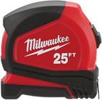 Milwaukee 48-22-6625 tape measure front view
