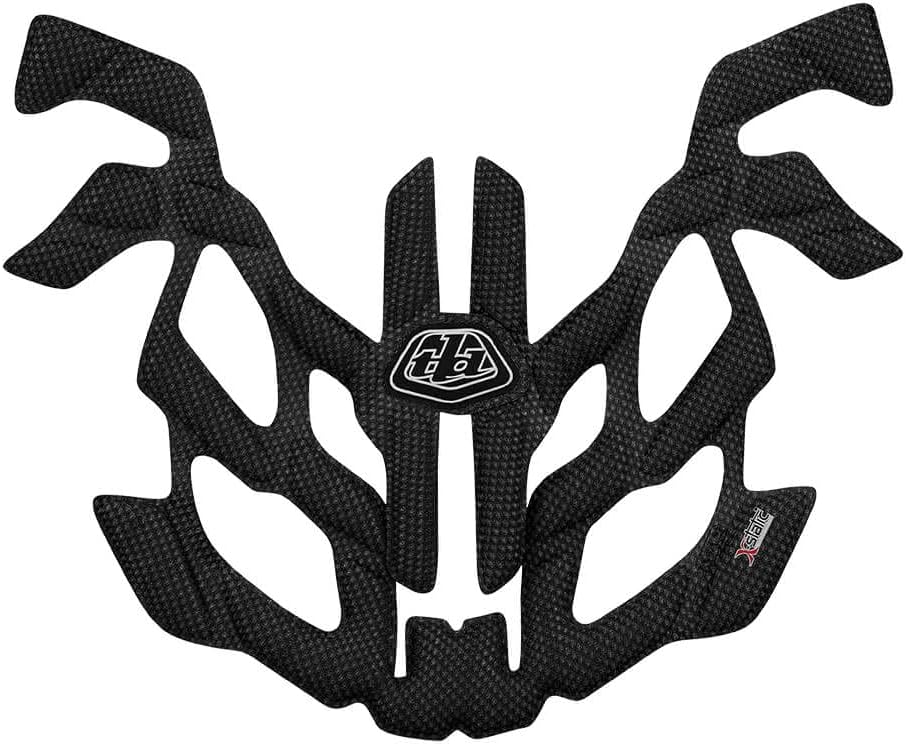 Troy Lee Designs Stage Helmet Comfort Liner front view showing premium black thirteen-millimeter padded construction.