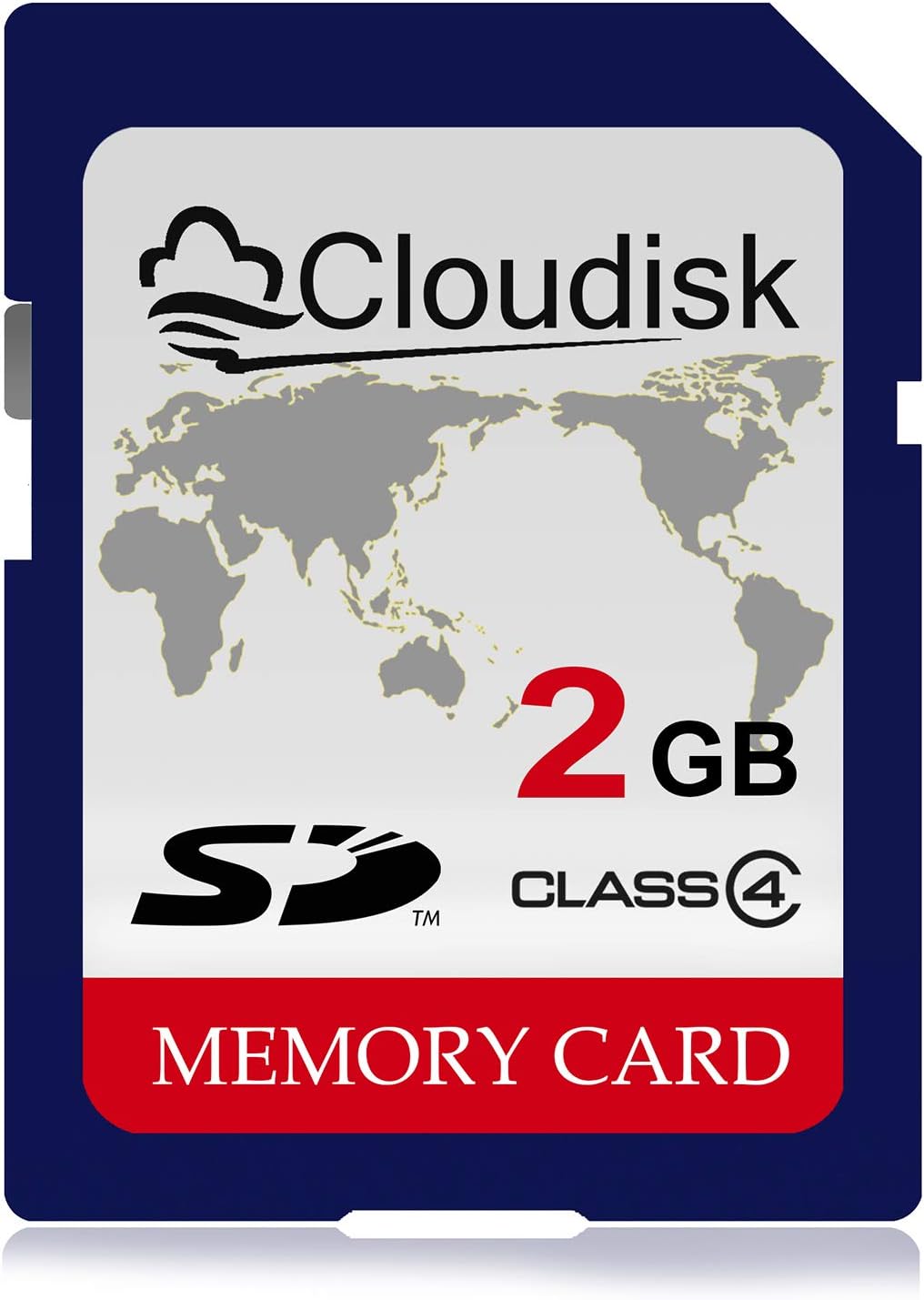 Cloudisk 2GB SD Card front view showing capacity and speed rating