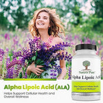 Simply Natures Pure Alpha Lipoic Acid 600mg veggie capsules bottle top view