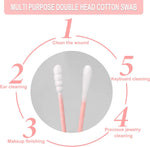 HQSLsund cotton swabs close up of double tips