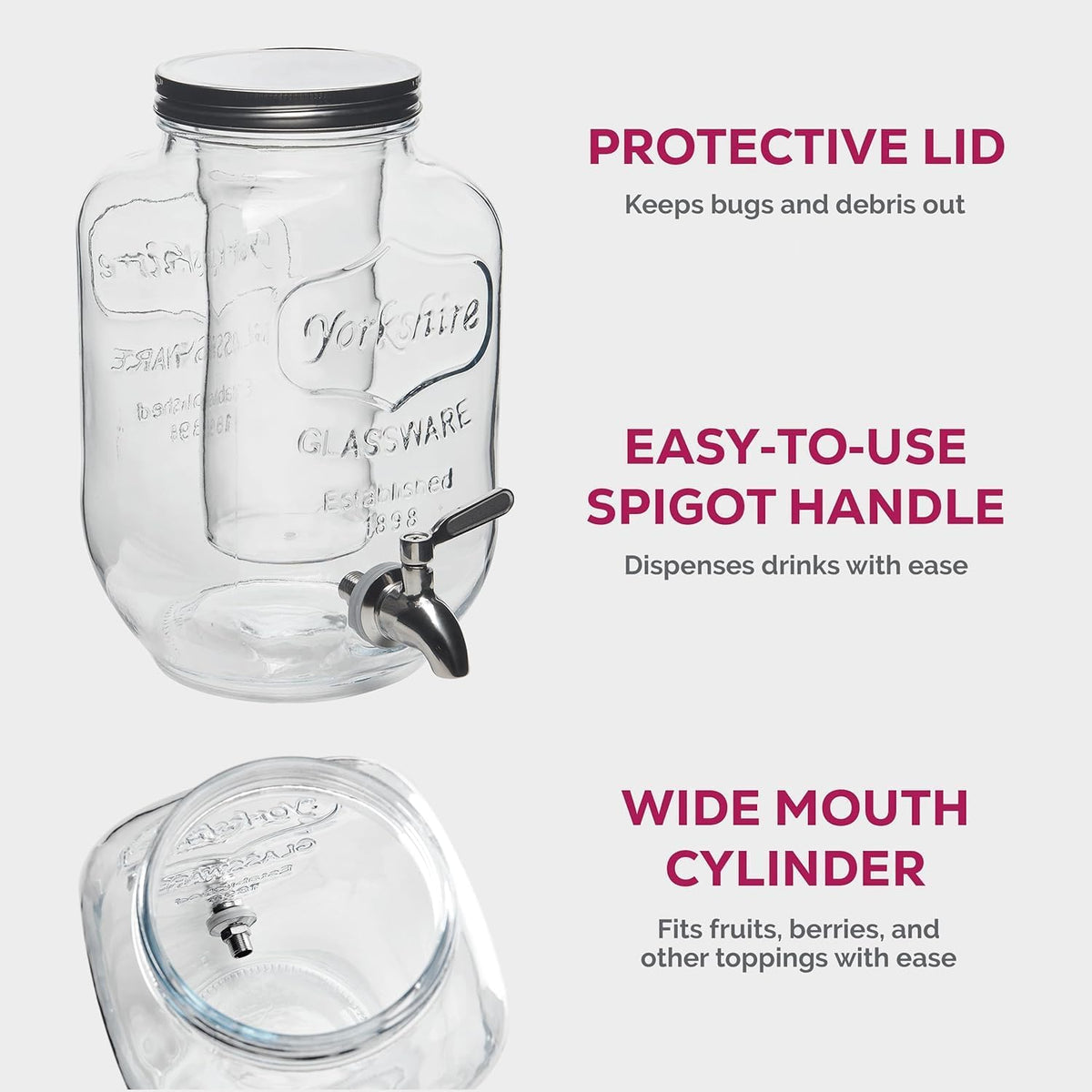 Brefr 1 gallon beverage dispenser styled for an outdoor party setup