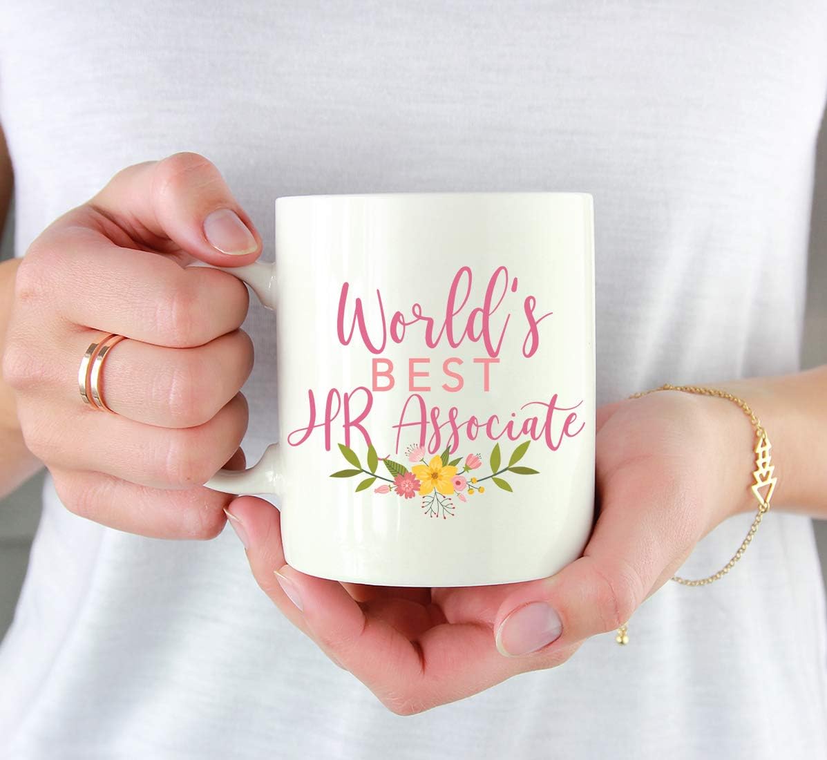 Andaz Press World's Best HR Associate mug side angle