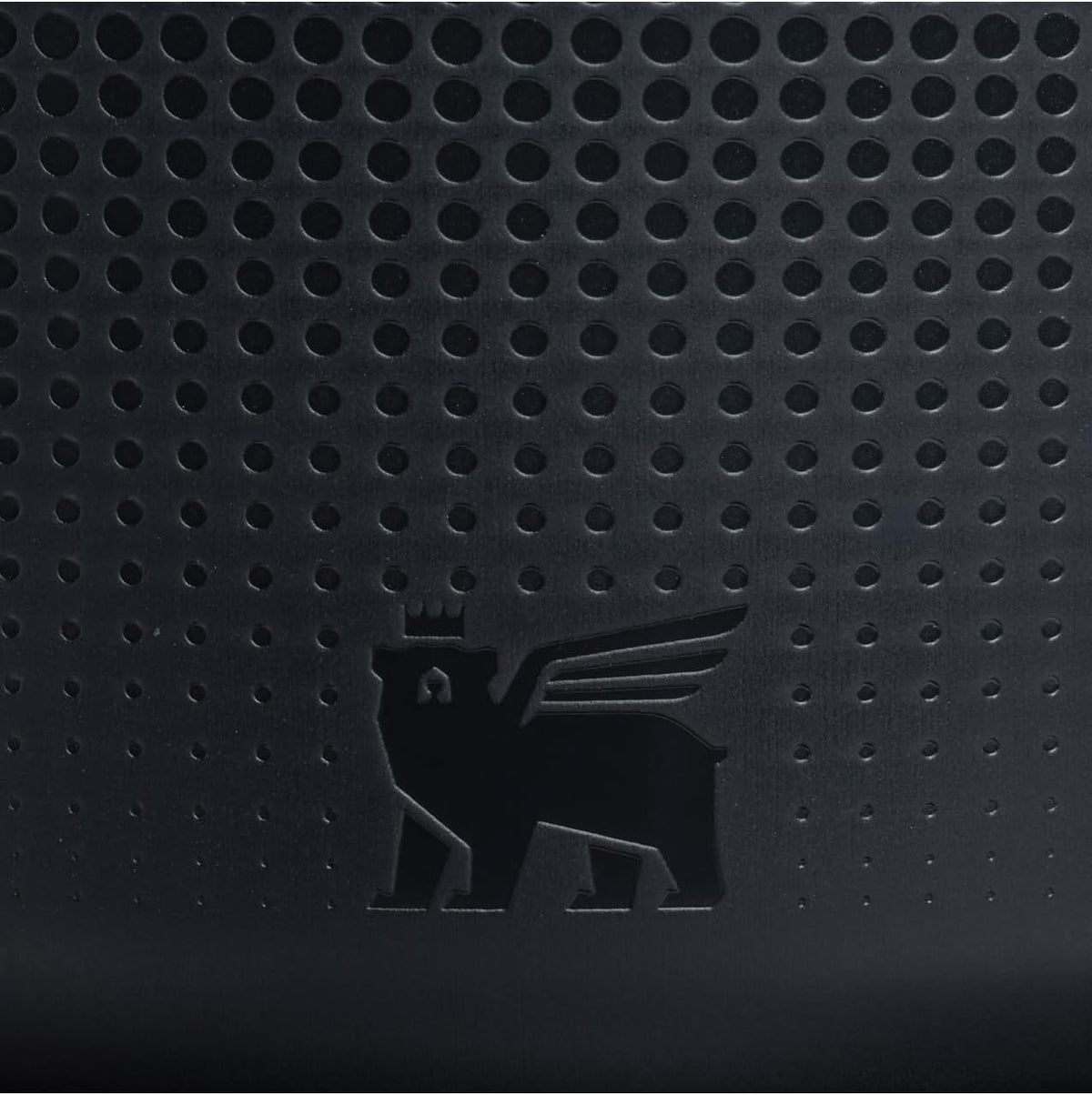 Close-up of textured black silicone boot base