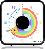 Secura 60-Minute Visual Timer, 7.5 Inch Magnetic Rainbow Countdown Timer for Classroom or Kitchen, Durable Mechanical Timer Clock with Magnetic Backing (Blue & Sun) - Image 14