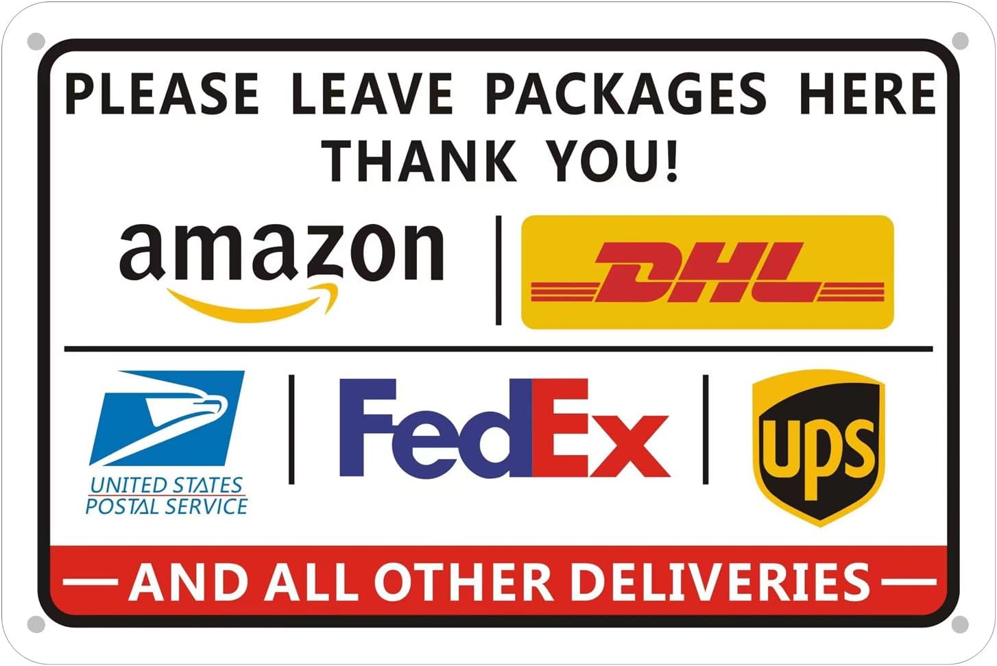 HEIOKEY package delivery sign front view
