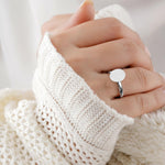 Healifty flat pad ring settings silver tone