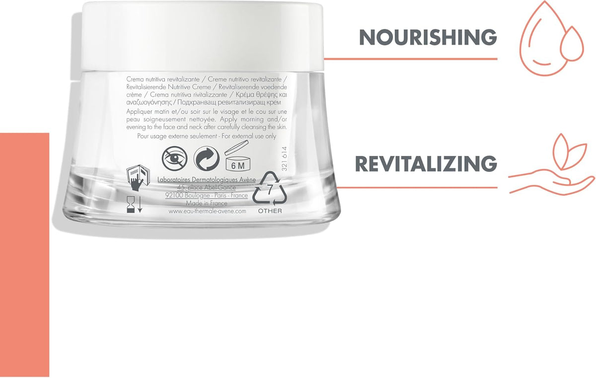 Application of Avene Revitalizing Nourishing Cream on skin