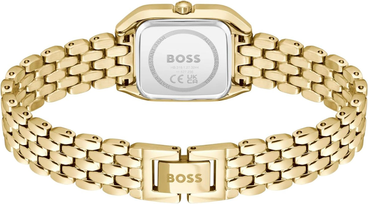 BOSS Mae Petite women's watch side profile with crown detail