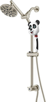 Westbrass SCH700P-62 Drill-Free Adjustable Height Slide Extension Bar with 5-Function Rainfall Shower Head and Panda Hand Held Sprayer, Matte Black - Image 9