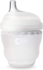 Olababy silicone replacement spout showing flexible material
