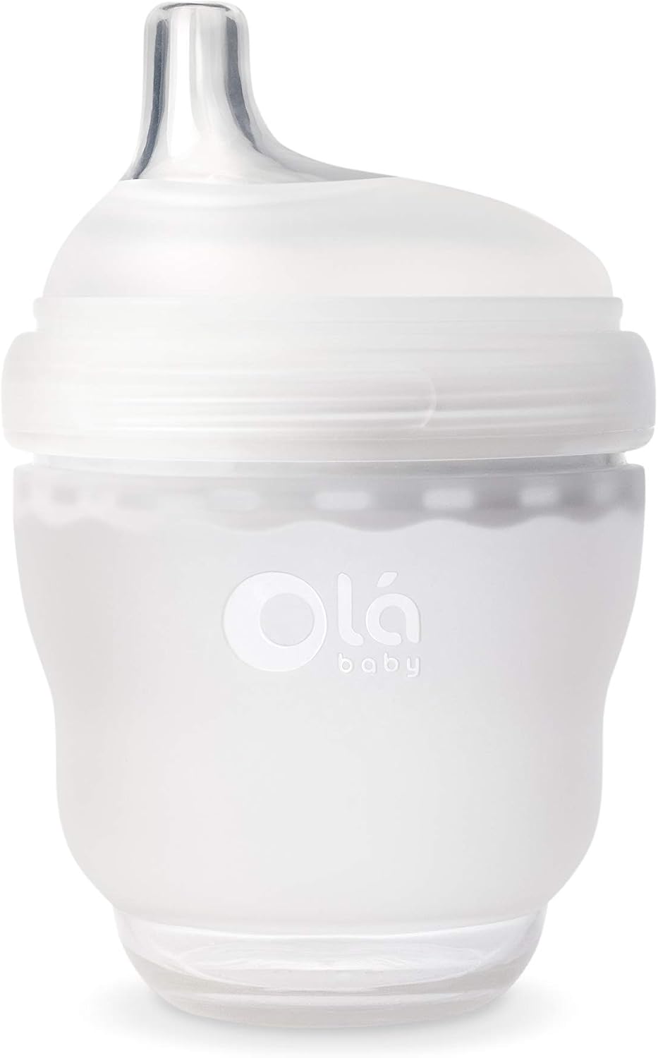 Olababy silicone replacement spout showing flexible material