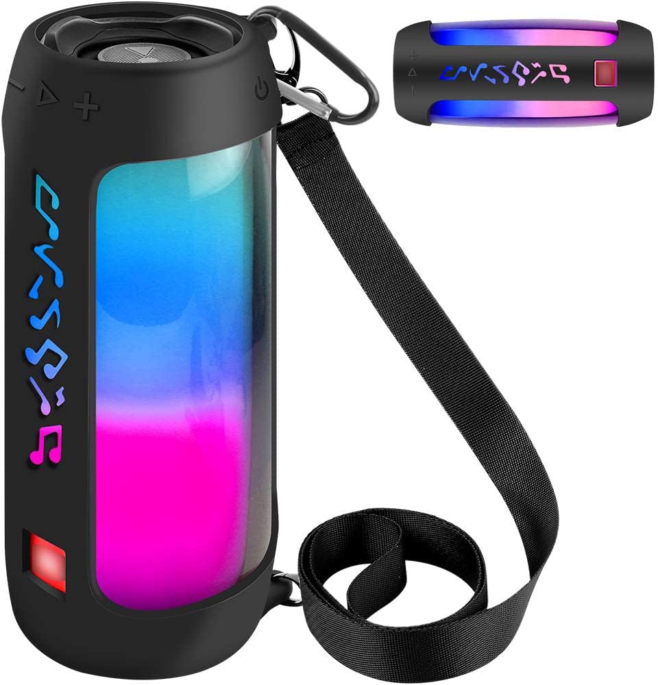 Comecase silicone case cover for JBL Pulse 4 front view showing precise button alignment