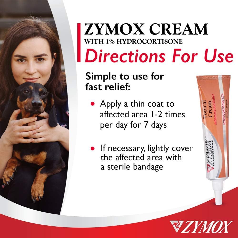 Safe if licked Zymox hydrocortisone skin ointment for cat dermatitis