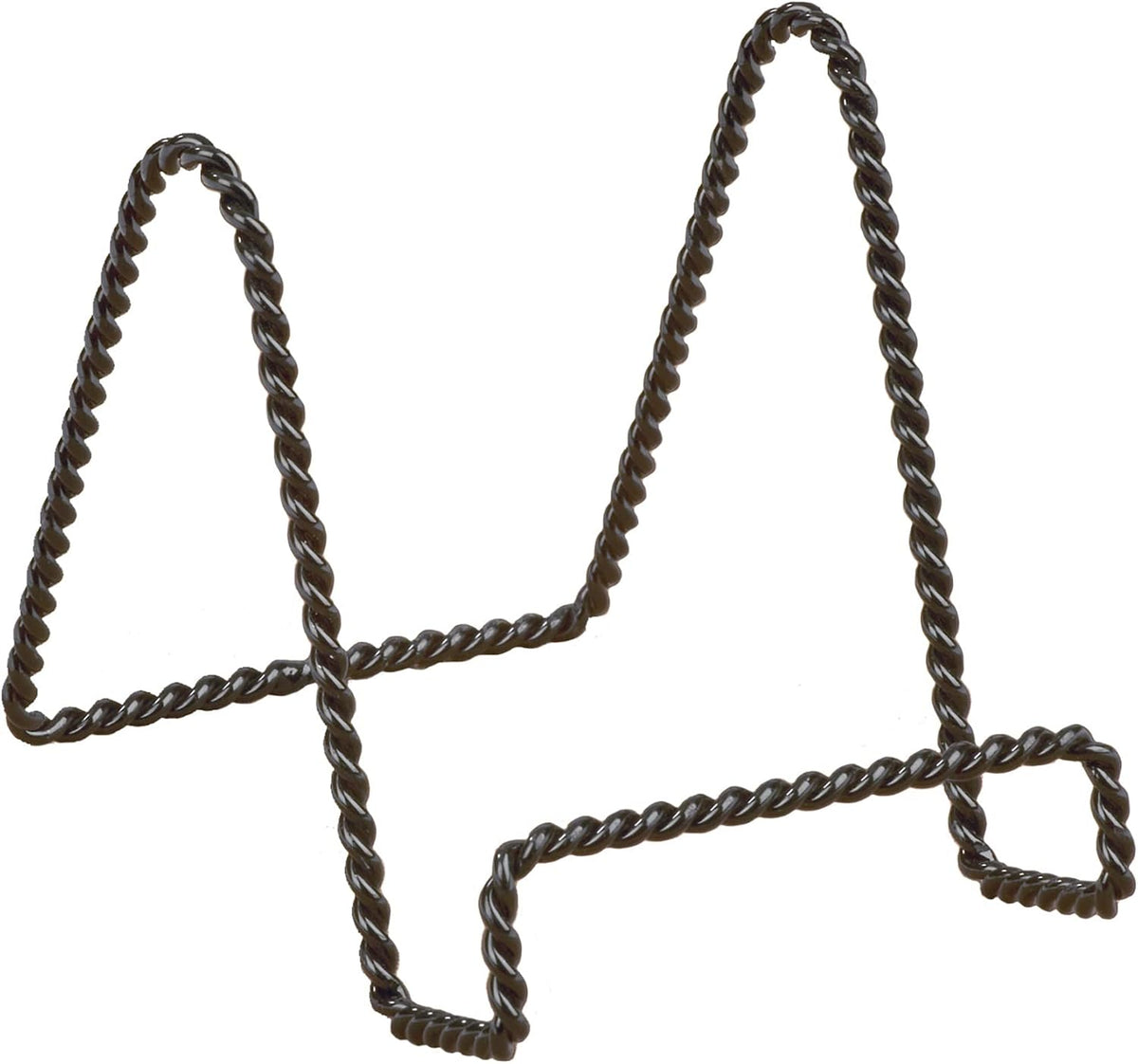 TRIPAR Decorative Twisted Wire Stand, Black Display (3 Inch Depth) Tabletop Easel Sleek & Modern Look - Perfect for Books, Plates, Photos & More - Image 9