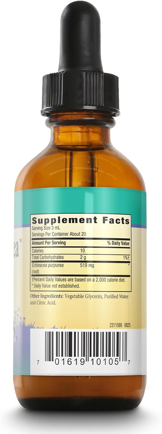 Herbs For Kids Sweet Echinacea nutrition and ingredient supplement facts label