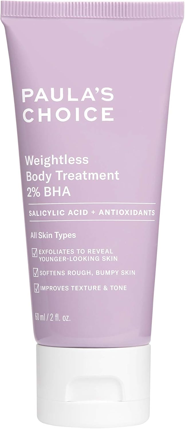 Paula's Choice 2% BHA Body Treatment tube for skincare routine