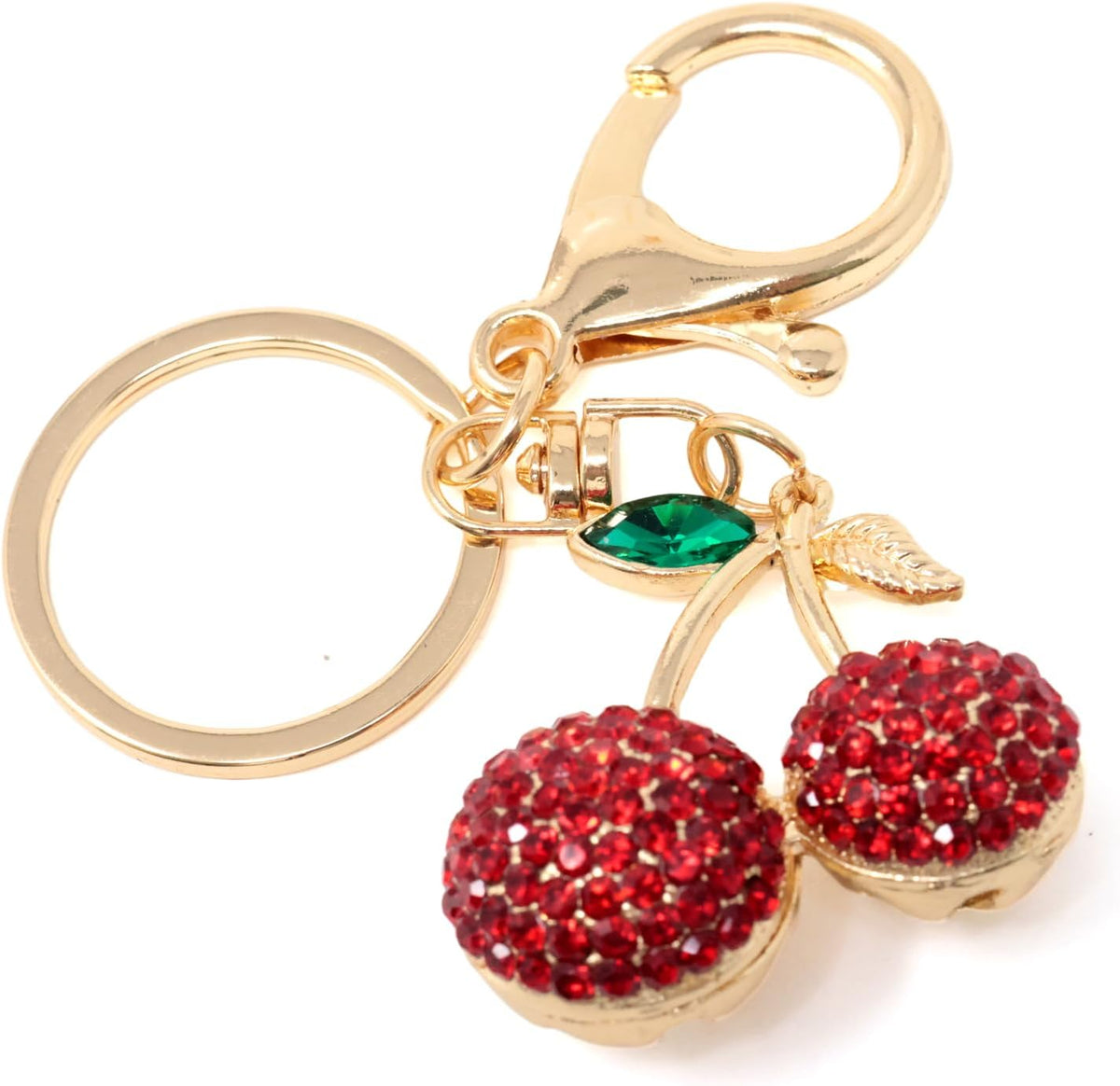 Honbay cherry keychain displayed alongside its included gift box