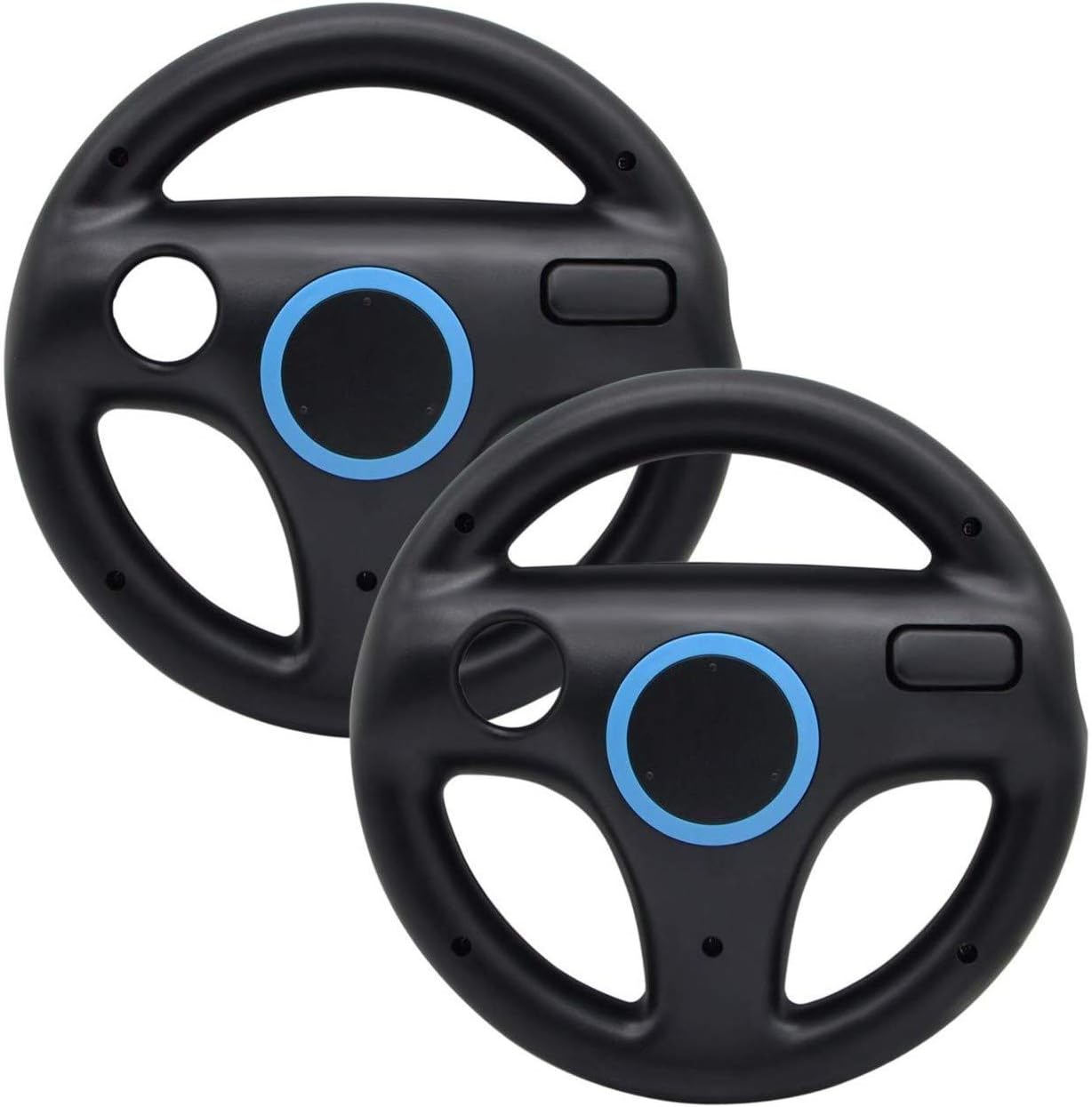 Beastron racing wheel twin pack front view showing dual black steering wheel shells for motion controllers